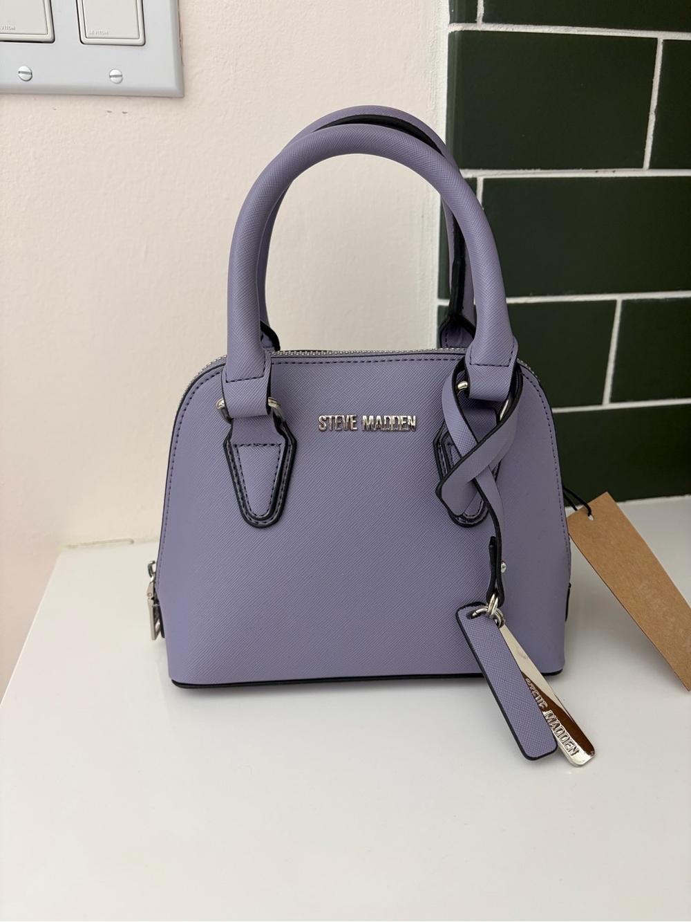 Steve Madden Lavender Dome Crossbody Satchel